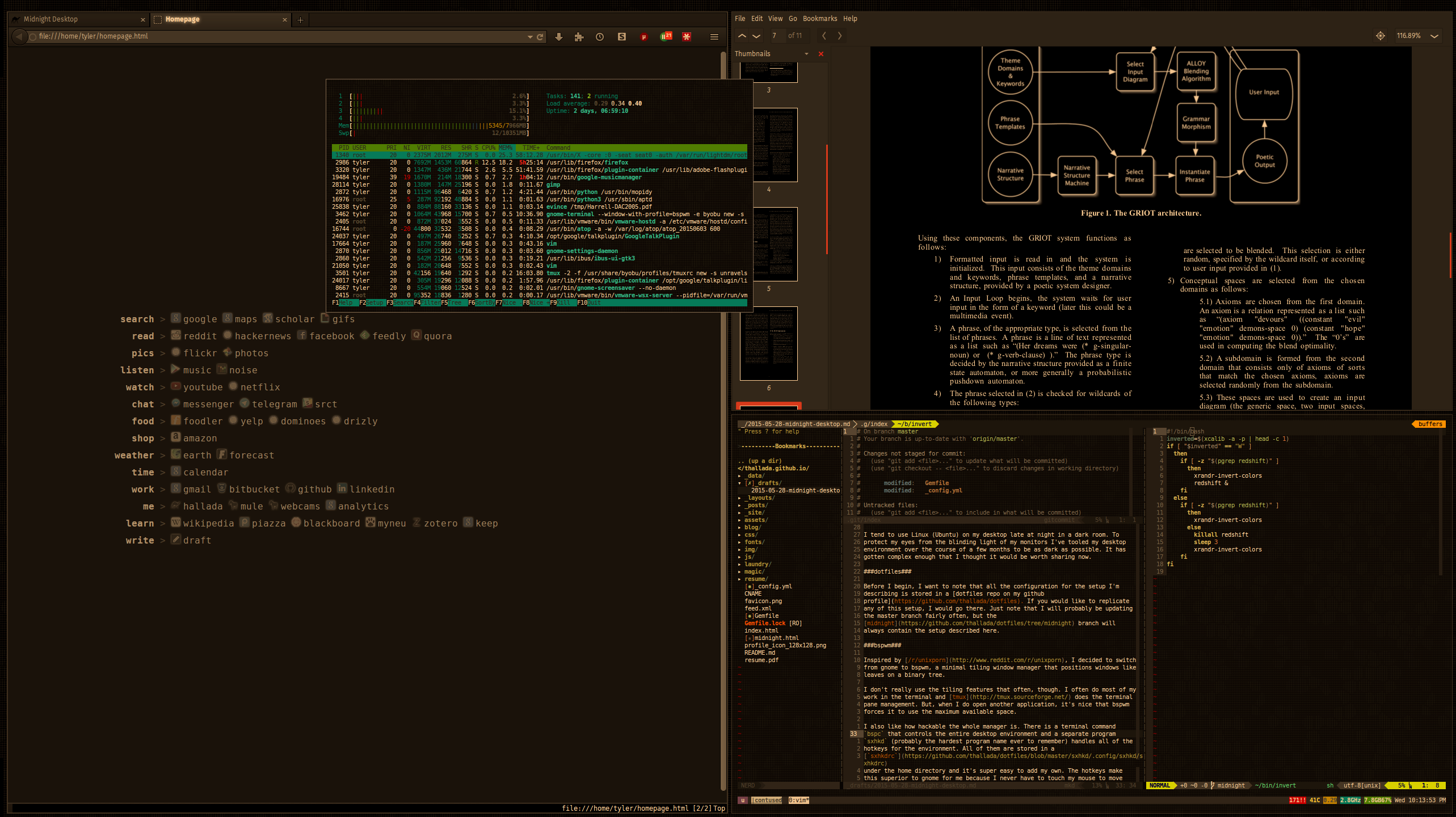 Midnight in action with redshift