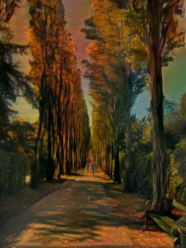 Output of park in Copenhagen and Avenue of Poplars at
Sunset