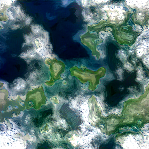 Output of terrain map plus arctic satellite imagery