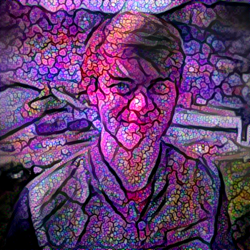 Output of me and a stained glass fractal