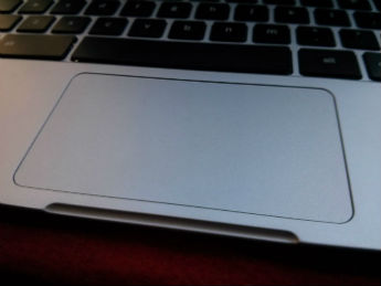 Samsung Chromebook trackpad up close